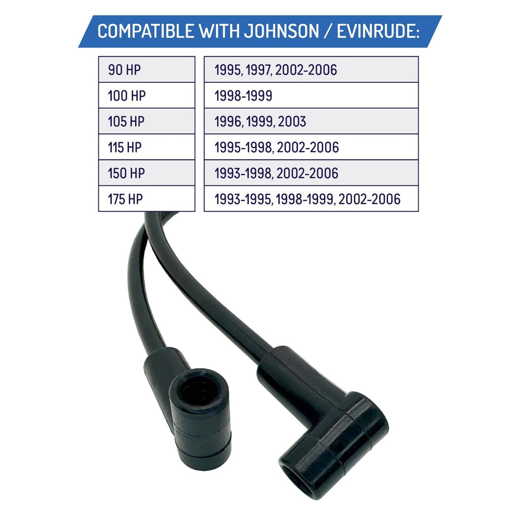 5005805 584919 Spark Plug Ignition Wires for Johnson Evinrude 90 175HP 60 Deg V4