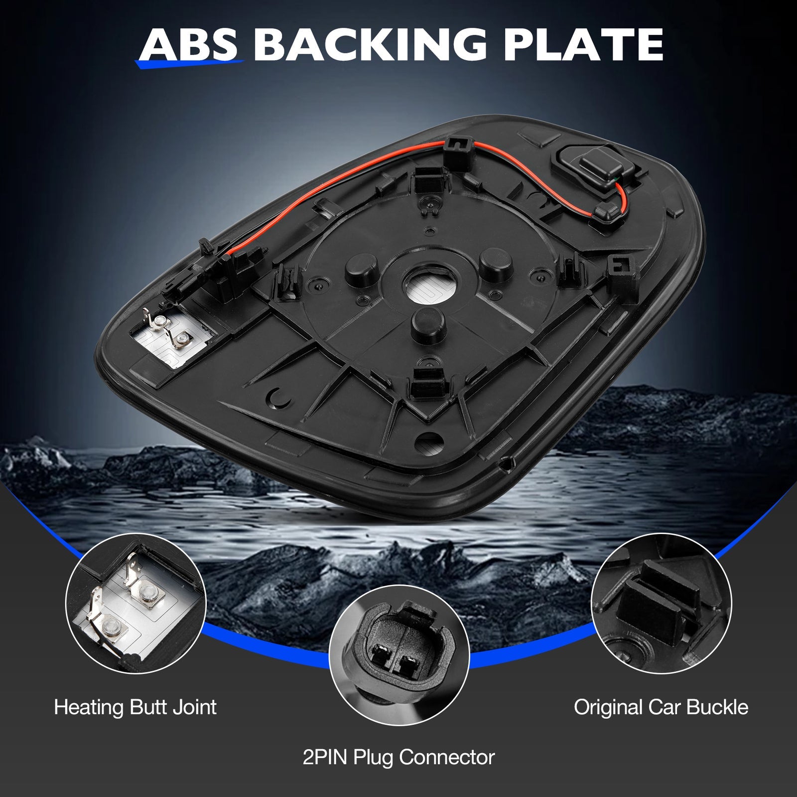 Heated Mirror Glass BSD Left Driver Side for 13 24 Toyota RAV4 Tacoma 4Runner
