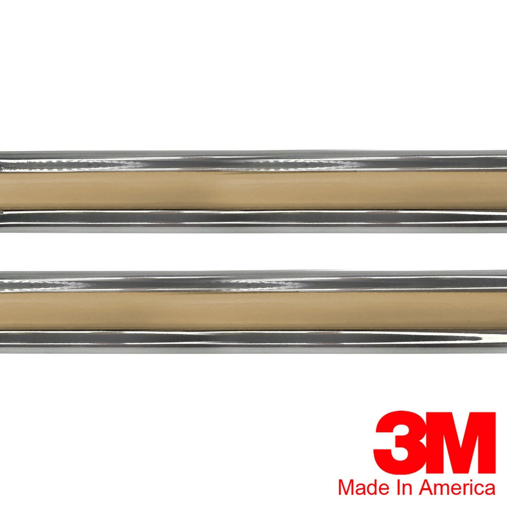Vintage Style 5/8 Inch Buckskin Chrome Side Body Trim Molding