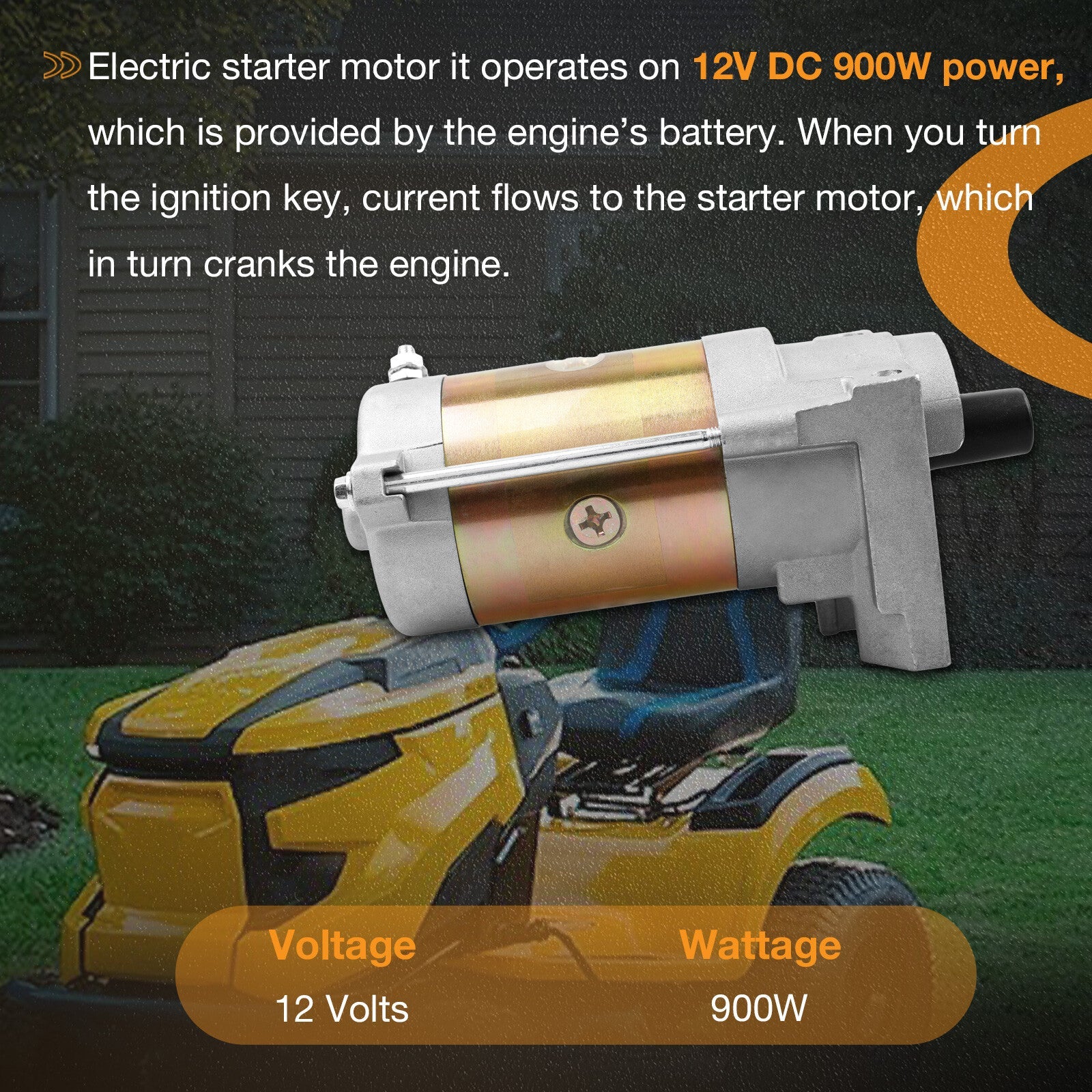 Electric Starter Motor for MTD Cub Cadet 679cc Engines 4Q78HU 8Q78HU 8Q78HUA
