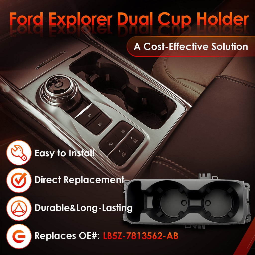 LB5Z 7813562 AB Center Dual Cup Holder For Ford Explorer 2020 2025