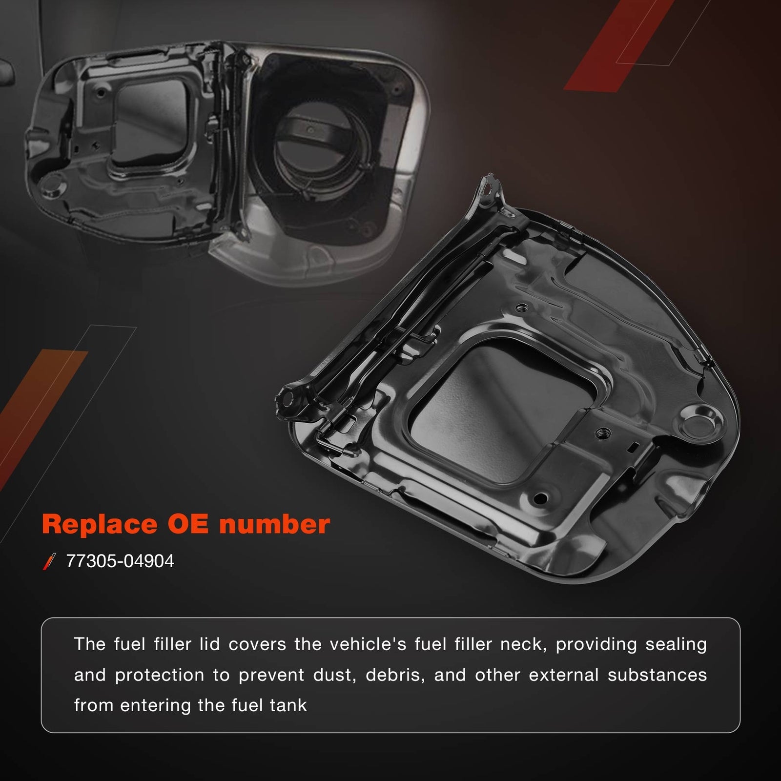 77305 04904 Double Cab Short Bed Fuel Gas Door Cover for Toyota Tacoma 2005 2015