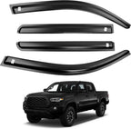 Side Window Visor Rain Guards Deflectors for Toyota Tacoma 2016 2023 Black 4 Pcs