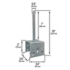 U Shaped 4x4 Deck Post Concrete Anchor Spike for Fence Post Base Zinc Plated 4