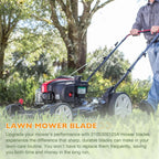 2105300125A Blade 20in for MNA152505 MNA152701 Lawn Mower Deck Black 3 Pc