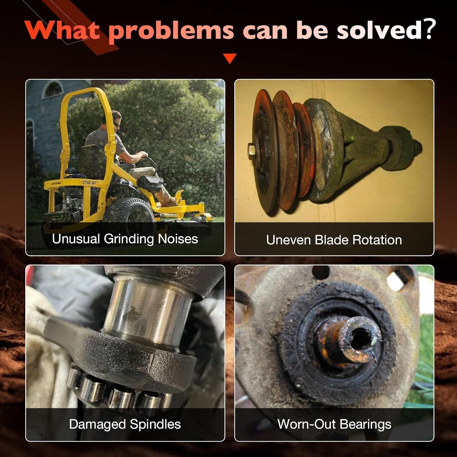 618P09395 Mower Deck Spindle for Cub Cadet Craftsman Z5400 Mustang Z46 2 Blades