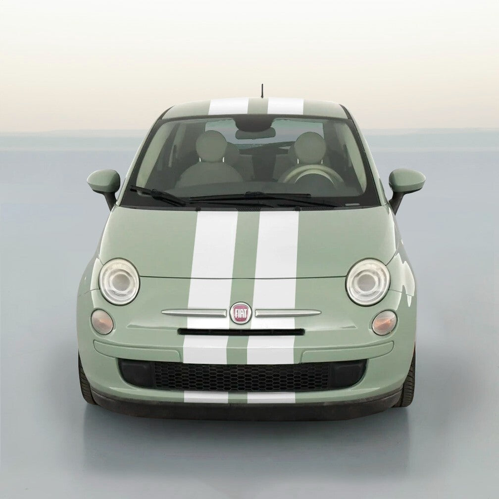 6 Inch Vinyl Rally Stripes Racing Stripe Kit Hood Trunk Roof Decal for Fiat 500