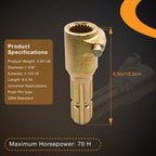 PTO Extender Adaptor Female 21 Male 6 1 3 8 Spline for 70HP Engine