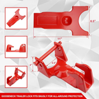 Gooseneck Trailer Lock with Key for RVs Livestock Haulers Trailers Red