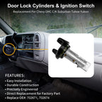 Ignition Switch Door Lock Cylinders With Keys For Chevy GMC C K Suburban