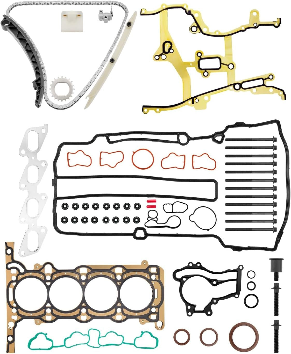 Timing Chain Kit with Head Gaskets for Chevy Cruze Sonic Trax for Buick Encore