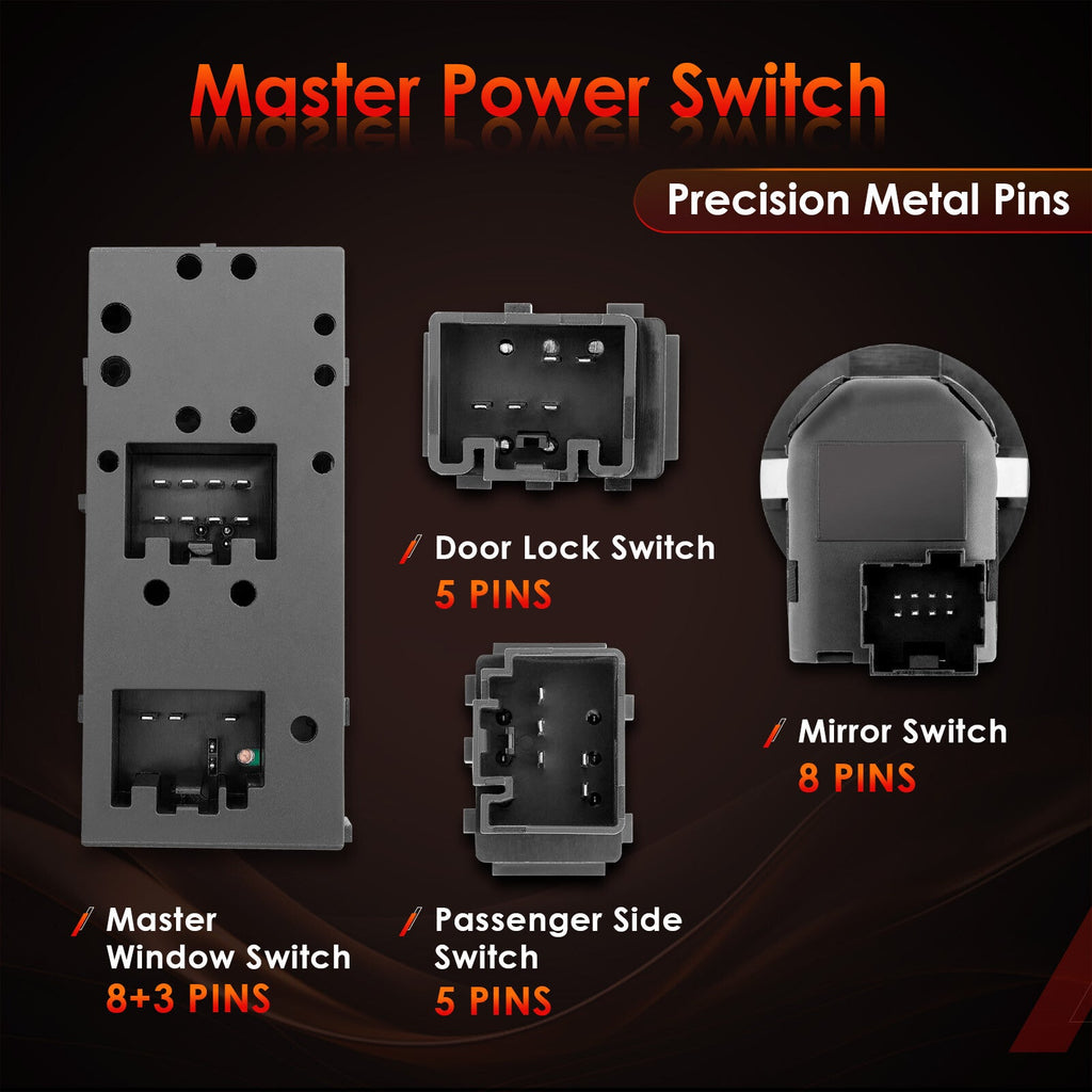 Master Power Window Mirror Door Lock Switch for Ford F150 Lincoln Mark LT 04 08