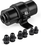10 Micron Inline Fuel Filter with 6AN 8AN 10AN Adapters and Bracket Clamp