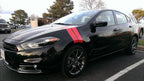 Dual Fender Stripe Hash Mark Decal Graphic Kit for Dodge Dart 3 Inch