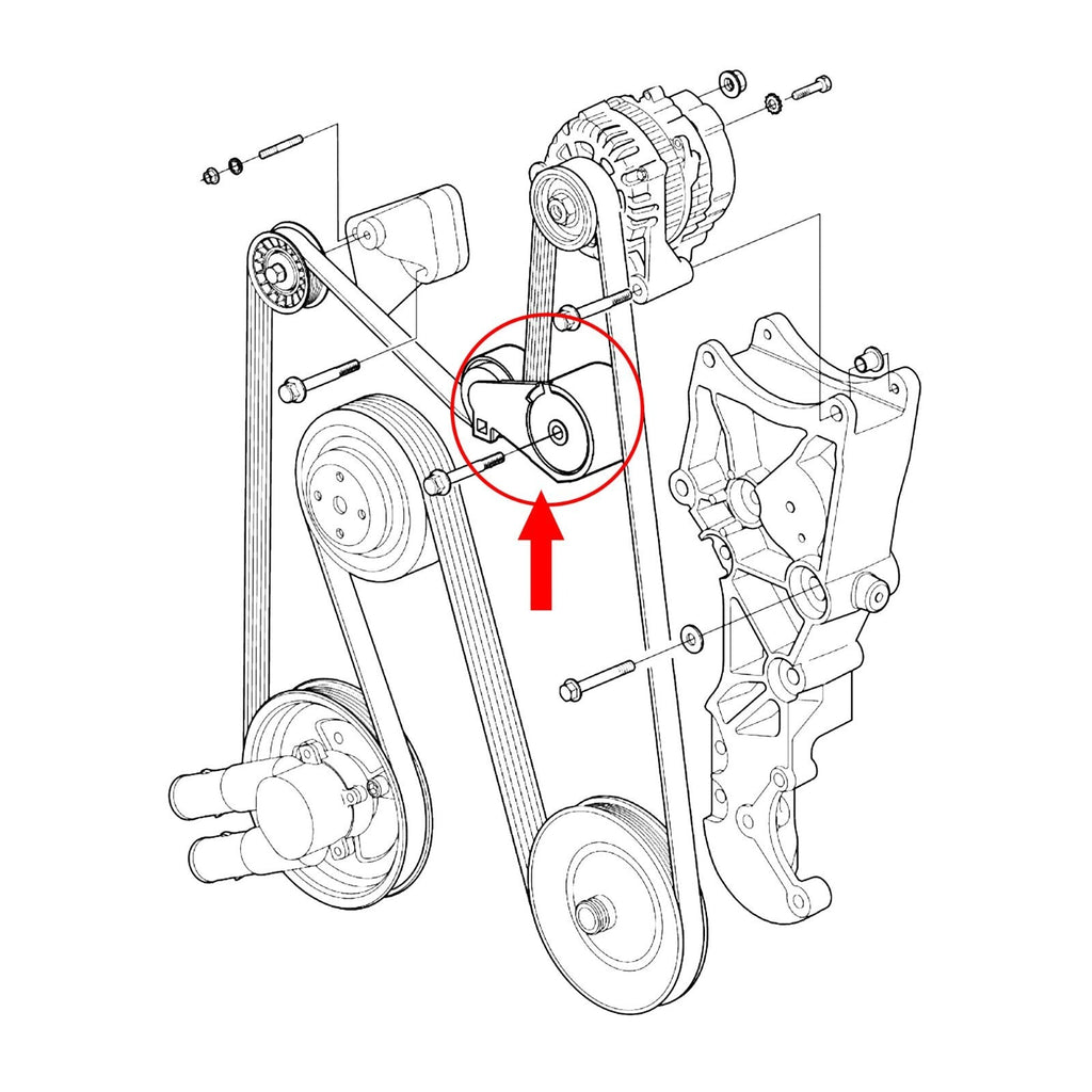 Serpentine Belt Tensioner For Volvo Penta 4.3 5.0 5.7 7.4 8.2L GXi Gi 3860079