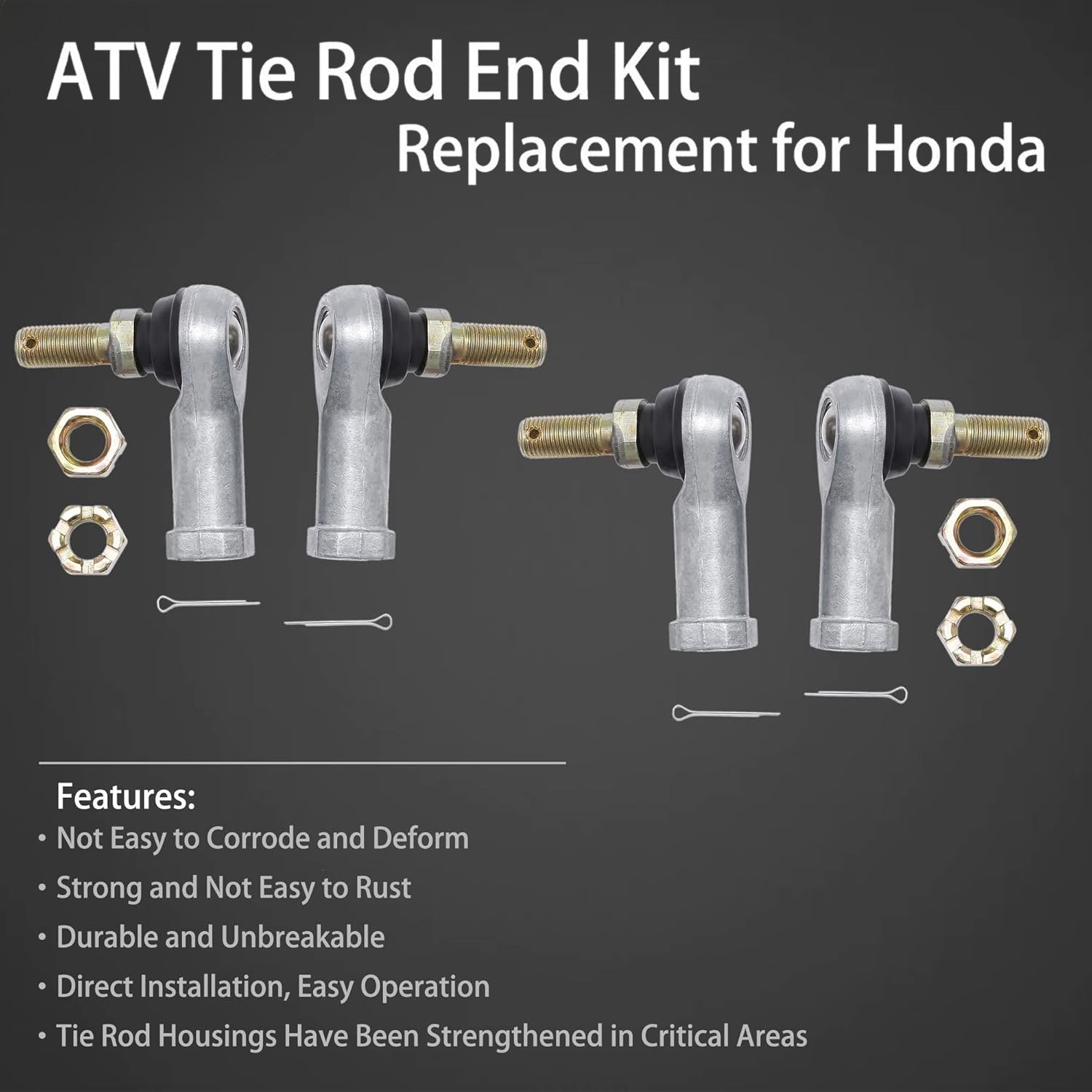 Tie Rod End Kit Ball Joint Set for Honda Foreman Rincon 500 650 680 1993 2016