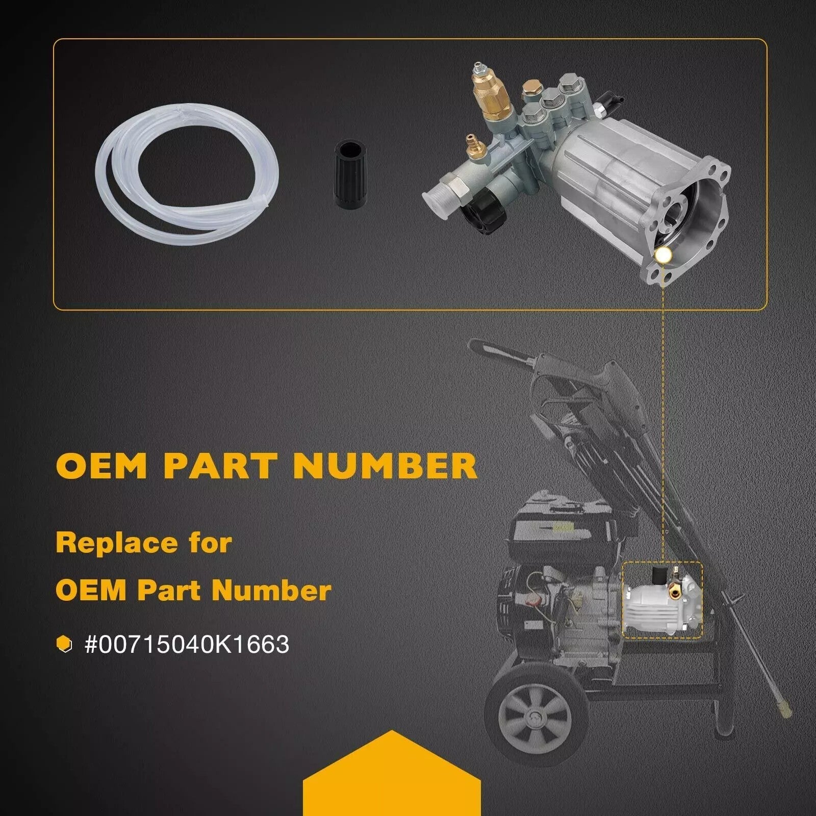 2.2 GPM 2400 PSI Axial Cam Pressure Washer Water Pump For 0H9565 0K1663