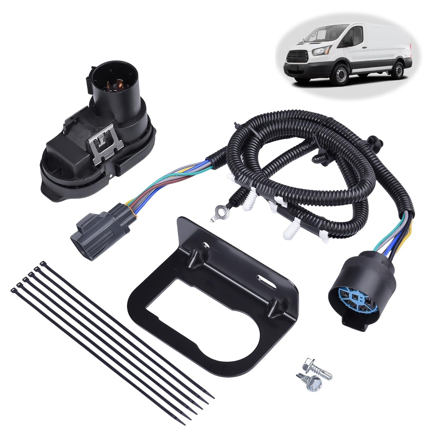 CK4T13B576KE Trailer Tow Wiring Connector Harness Kit for Ford Transit 150 15 19