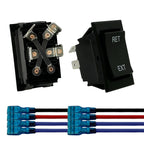 Momentary Reverse Polarity Rocker Switch 20A 12V DC On Off DPDT 4 Pin 2 Pack