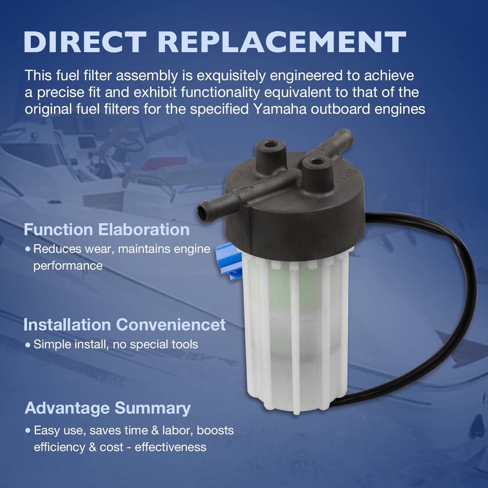 6P3245600300 Outboard Fuel Filter Assy for Yamaha F200 F225 F250 LF150 2006 2025