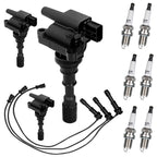 UF431 Ignition Coil Pack Iridium Spark Plugs Wire for 03-06 Kia Sorento 3.5L
