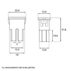 Straight Female Fuse Cartridge FLF PAL Auto Link Car Truck 30 100A Multipack