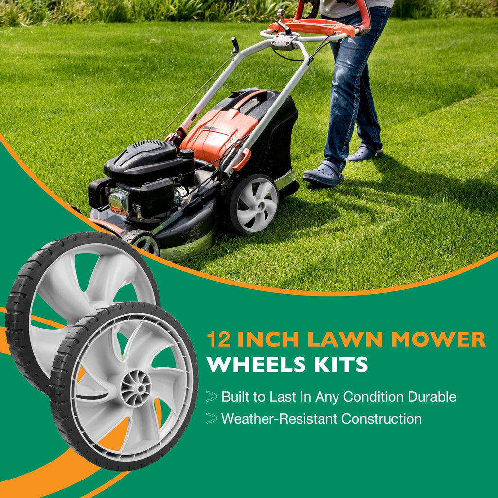 4903240002 12 Inch Rear Mower Wheels For Craftsman Poulan Husqvarna TroyBilt