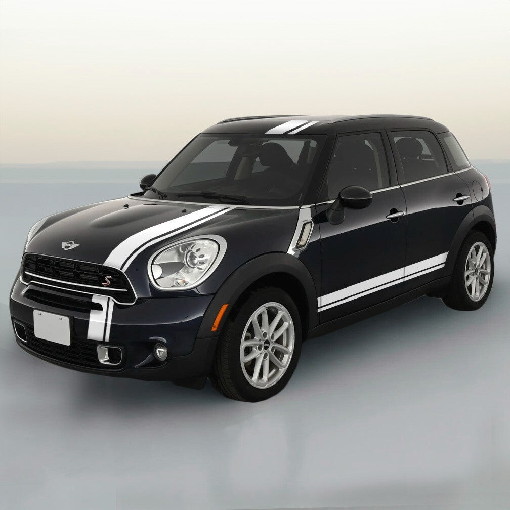 Vinyl Hood Trunk and Rocker Rally Stripes Racing Kit for Mini Cooper
