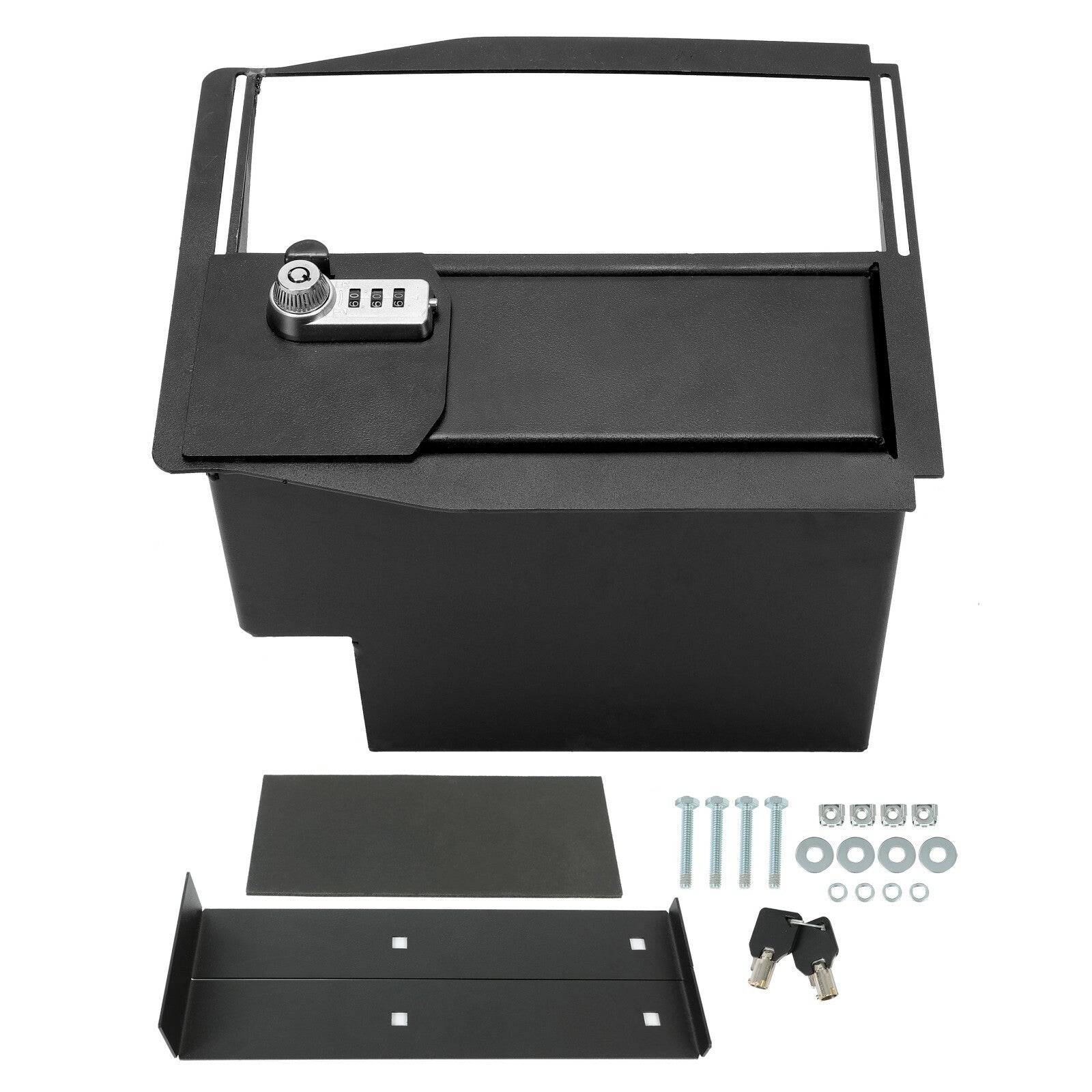 Floor Center Console Lock Safe Storage for 15 20 F150 Raptors 17 22 F250 F350