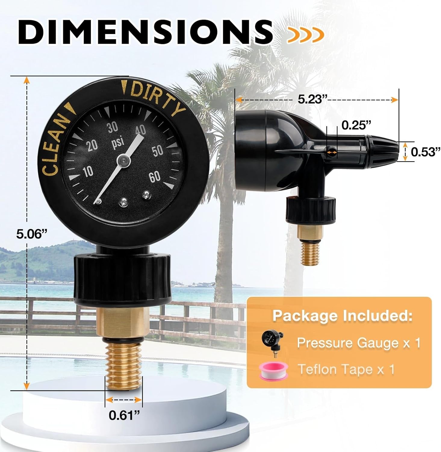 Brass Air Gauge Release Valve Assembly for Jandy CL and CV DEL and DEV JS Series