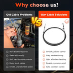 Outboard Throttle Cable Gen I Control Shift Cables for Mercury 15FT 2PCS