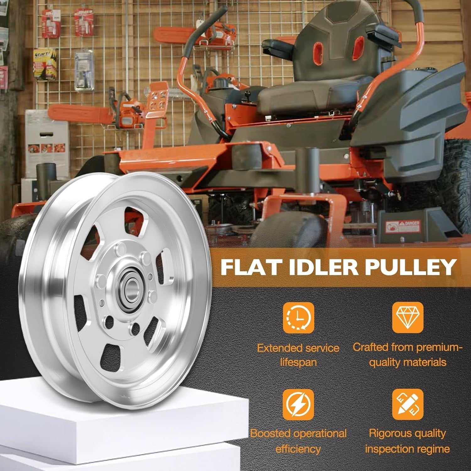 033805000 Flat Idler Pulley For Bad Boy Ferris Simplicity Snapper 48 52 54 2X
