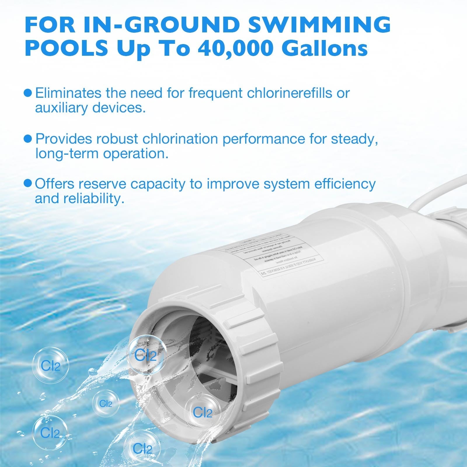 Salt Cell T-15 for Hayward Turbo TCELL940 W3T-CELL-15 40000 Gal In Ground Pools