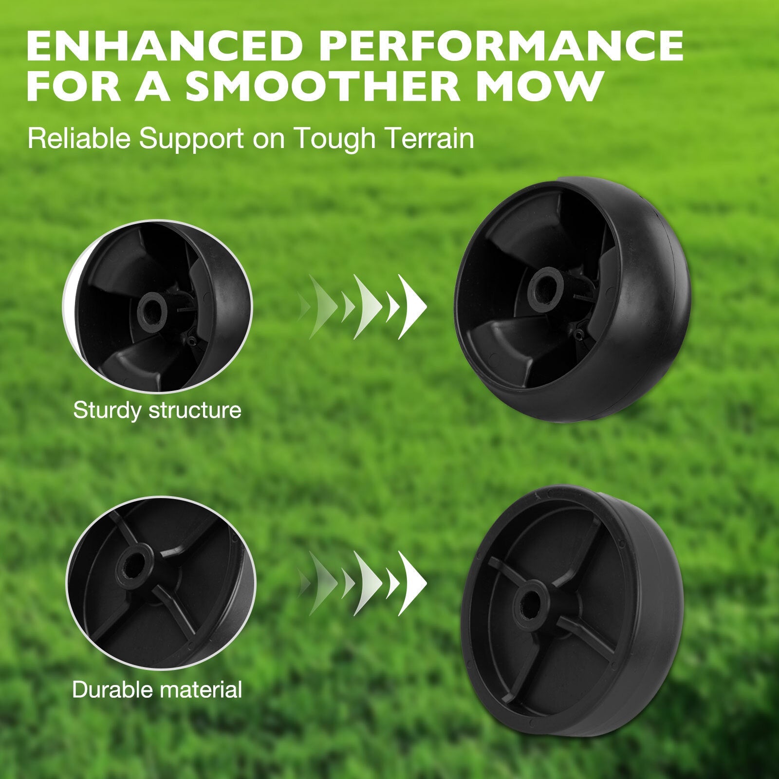 7340973 73404155 Lawn Mower Deck Roller Wheel Kit For Cub Cadet Craftsman 4pc
