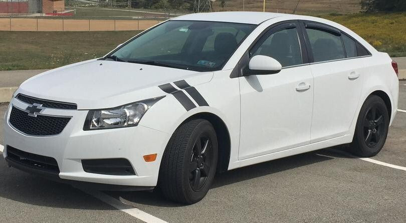 3 Inch Dual Fender Stripe Hash Mark Decal Graphic Kit For Chevy Cruze