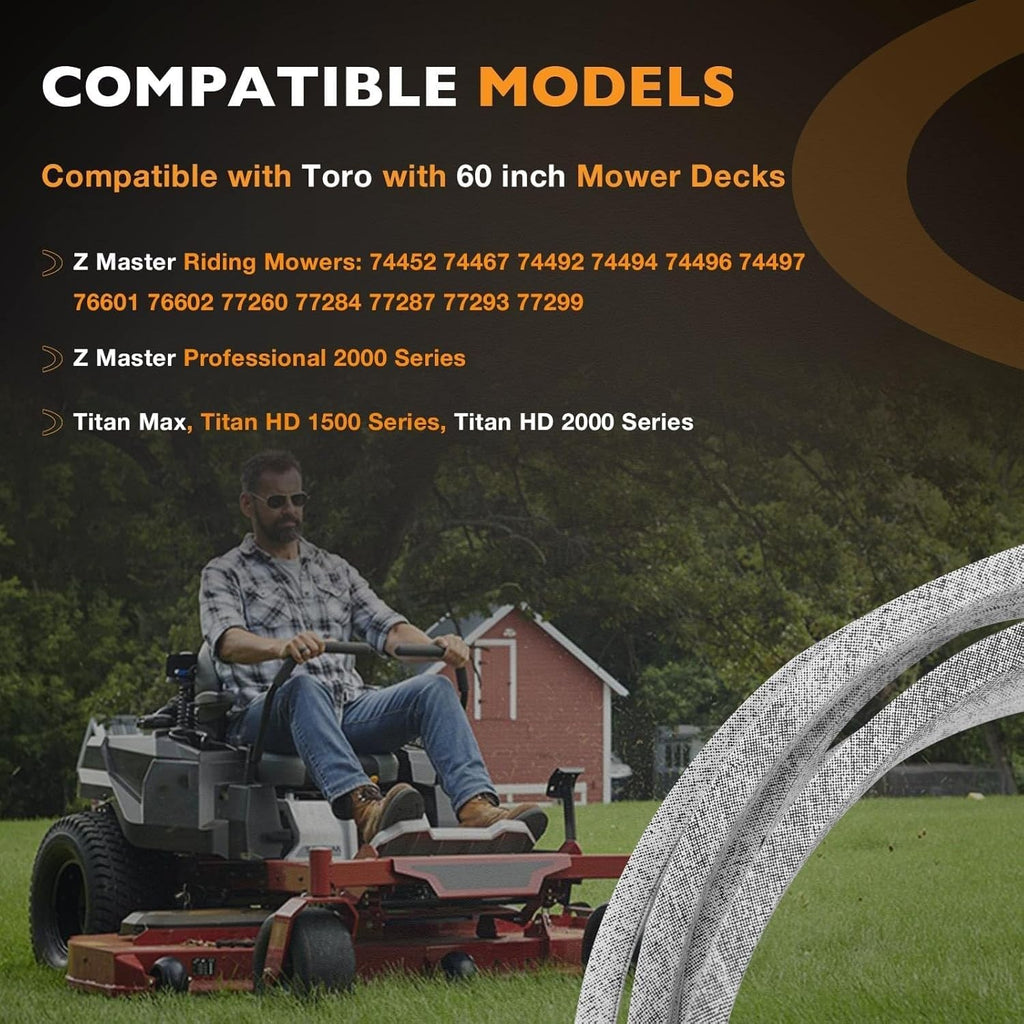 135-1873 Deck Belt for Toro 60in Cut Titan HD 1500 2000 Max Z 189x5/8in