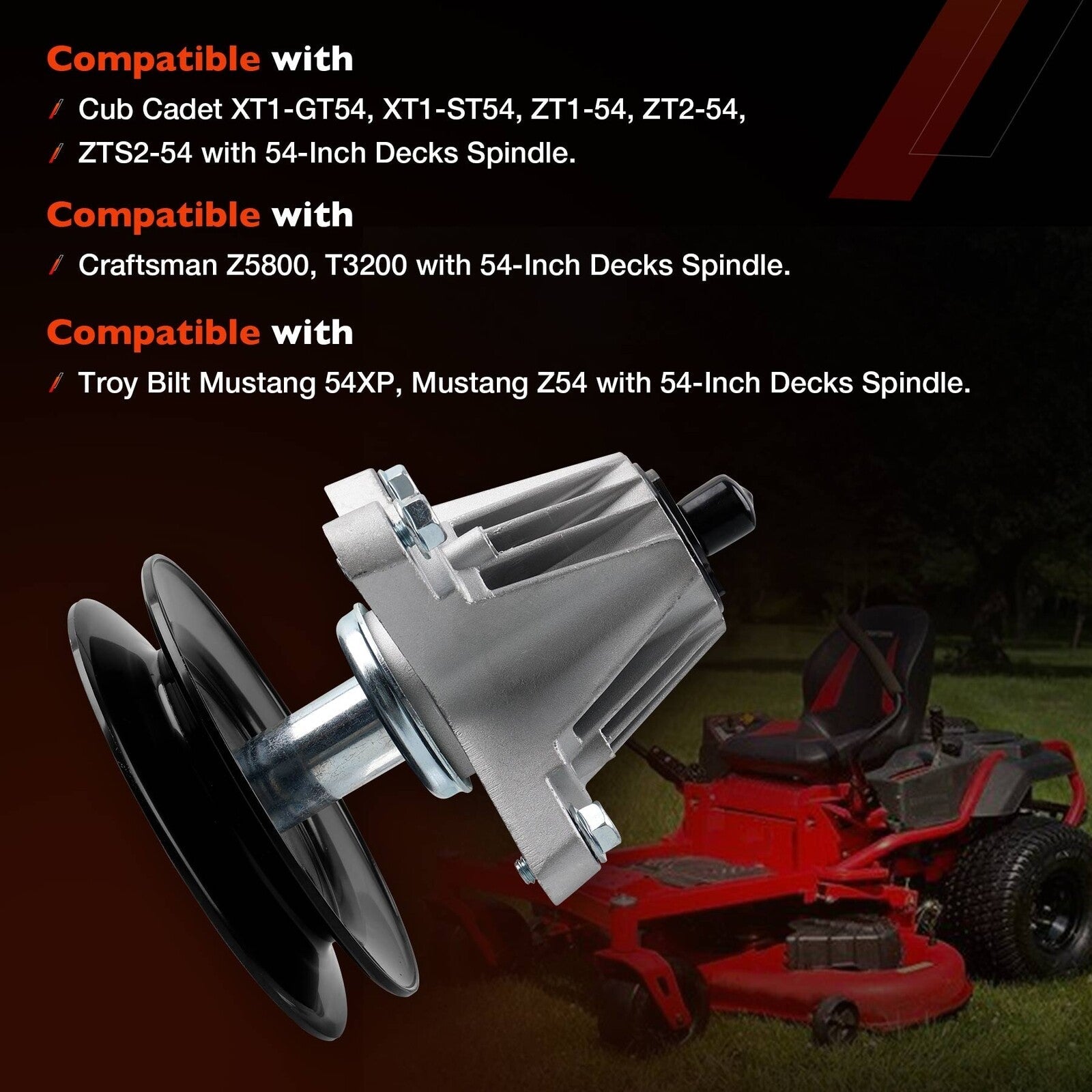 618P09236 Mower Deck Spindle for Cub Cadet XT1 GT54 ZT1 Craftsman MTD 54 Inch