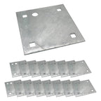 Stationary Floating Dock Backer Plates 5x5 Heavy Duty Galvanized Steel 16 Pack