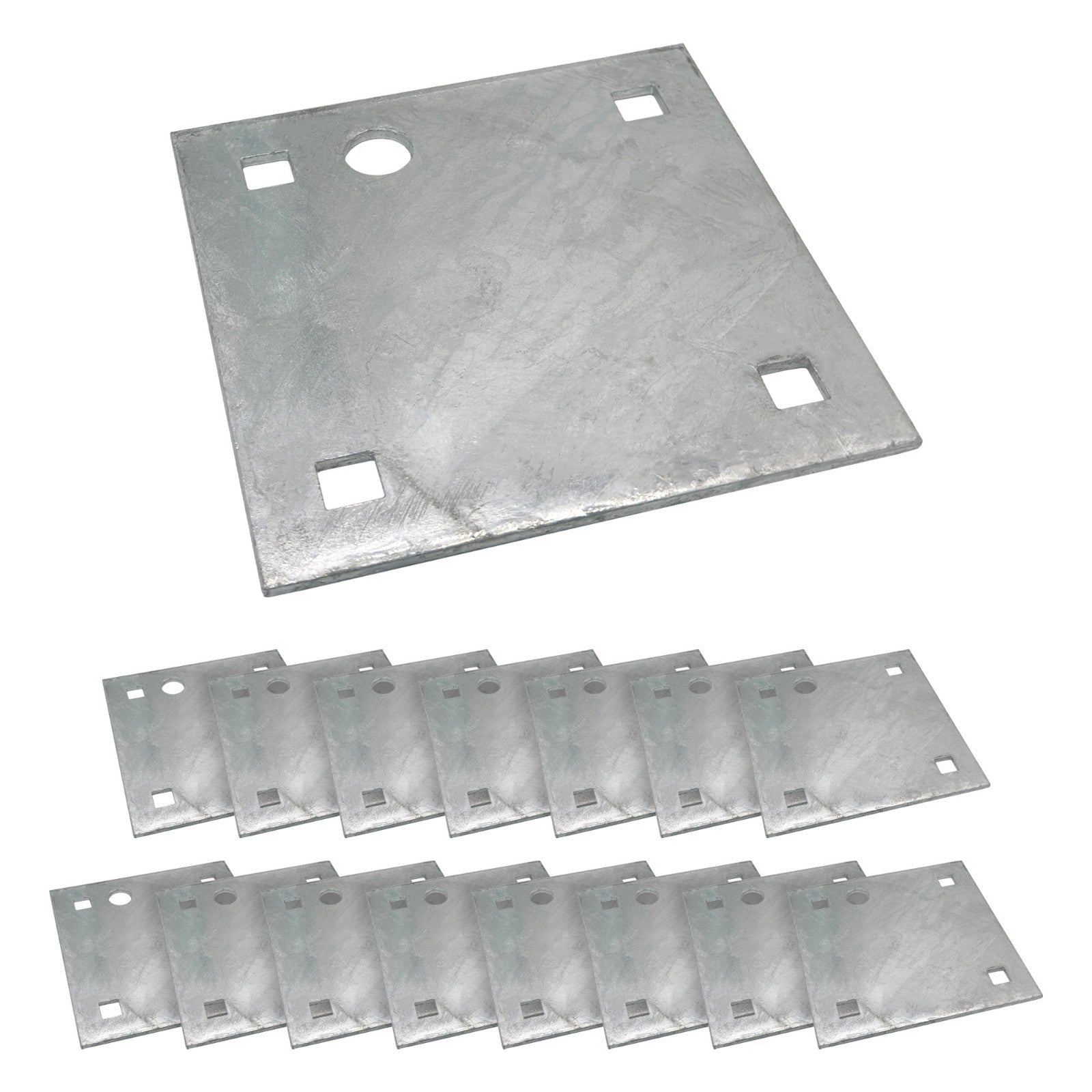 Stationary Floating Dock Backer Plates 5x5 Heavy Duty Galvanized Steel 16 Pack
