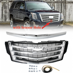 Hood Molding Trim Front Grille w/Sensor Hole for Cadillac Escalade 2015-2020