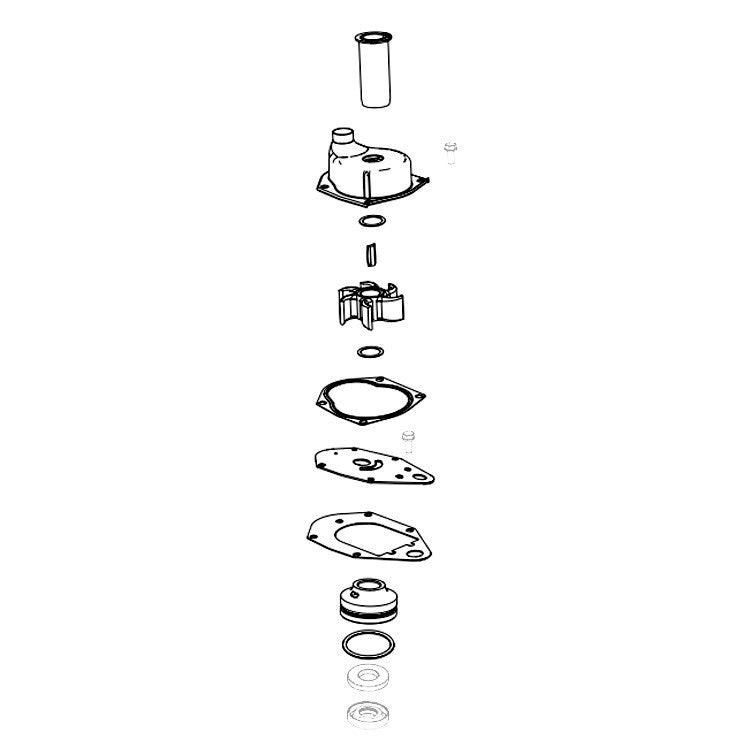 Water Pump Kit w Housing for Mercury Outboards 46-812966A12 812966A11
