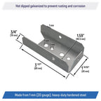 Galvanized 2x4 Fence Bracket Connector for Wood Post Deck Railing 20 Gauge 40 Count