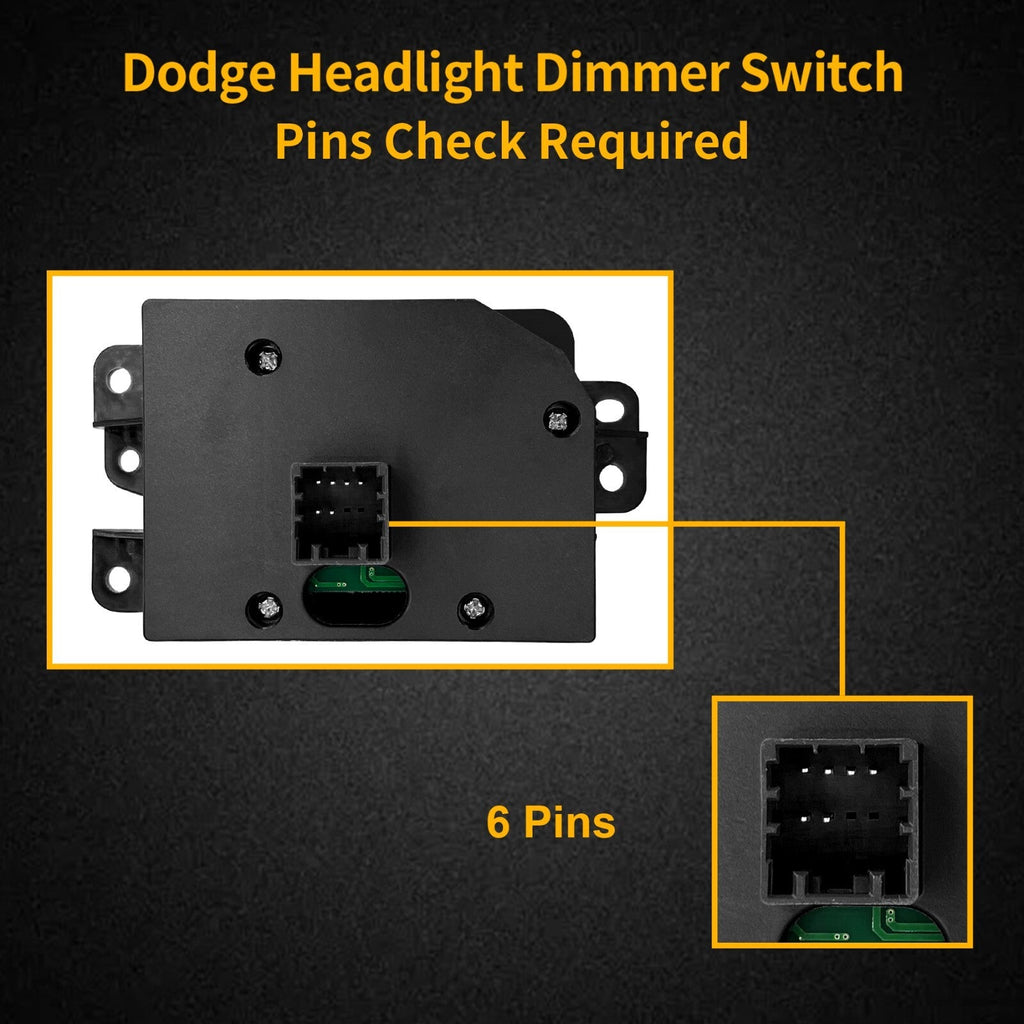 Headlight Cargo Lamp Dimmer Switch without Foglamp for Ram 1500 2500 3500