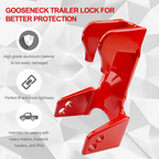 Gooseneck Trailer Hitch Lock with Key for RV Heavy Trailers Livestock Hauler