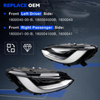LED Headlight Assy Driver Passenger Side for 2022 2024 Tesla Model X Plaid 2x