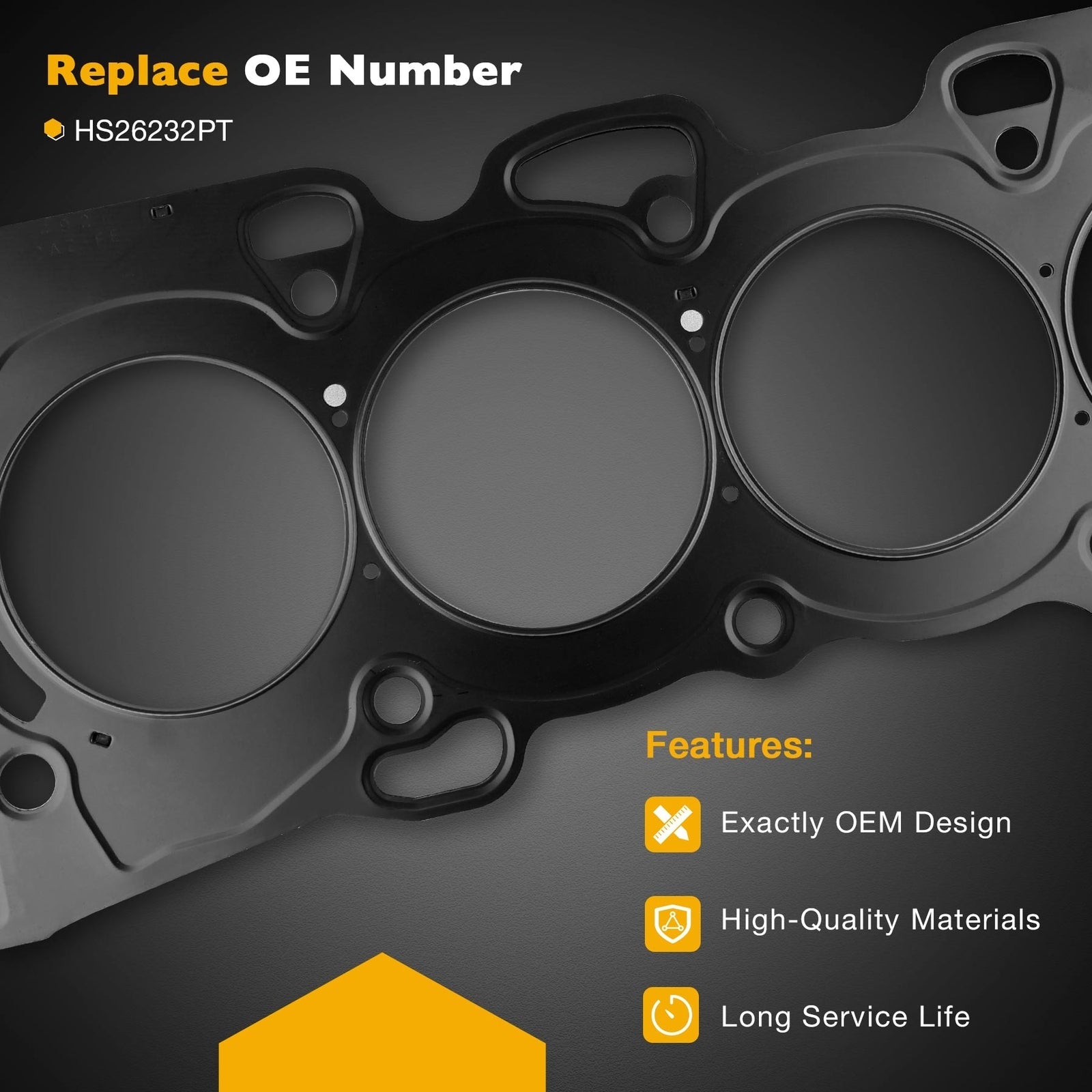 ES71183 2.4L Engine Head Gasket Set w Bolts for 01-06 Toyota Camry Solara Rav4