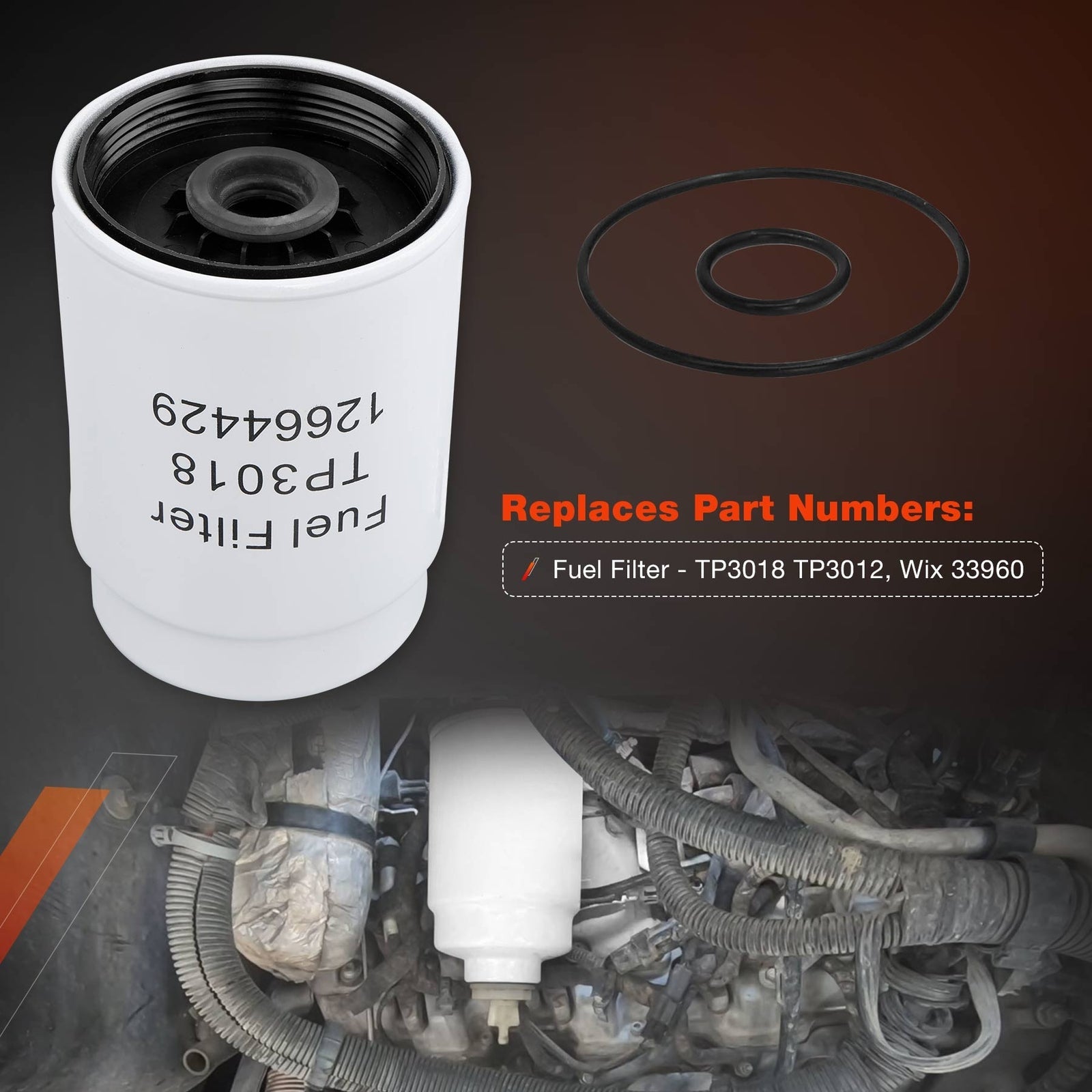 6.6L Duramax Diesel Fuel Filter Kit for Chevy Silverado 3500 Express 2500 01 16