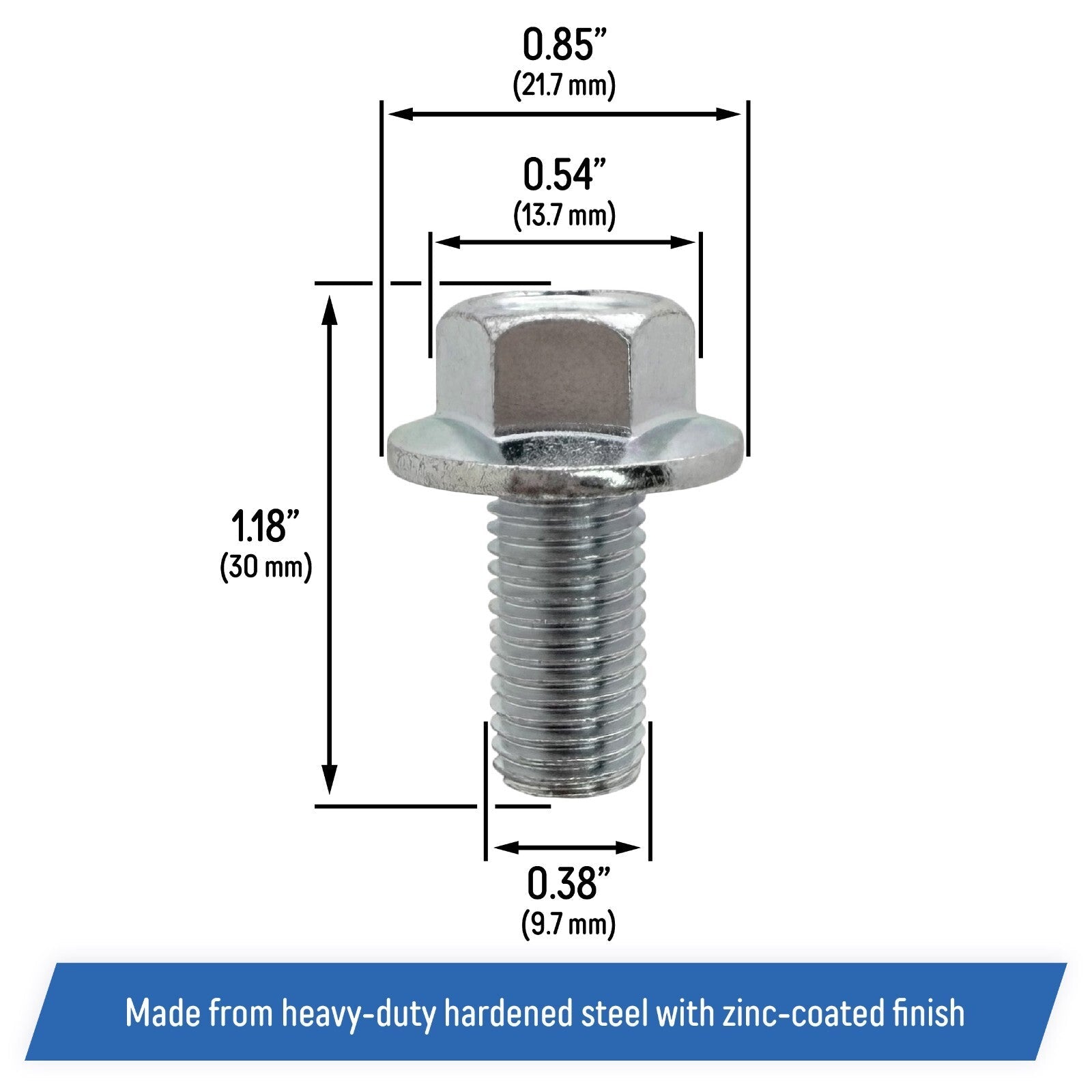 90105-960-710 Mower Blade Hex Bolts for Honda 21 Inch Lawn Mowers 2 Pack