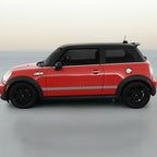 Black White Checkered Vinyl Stripes Side Rocker Panel For Mini Cooper