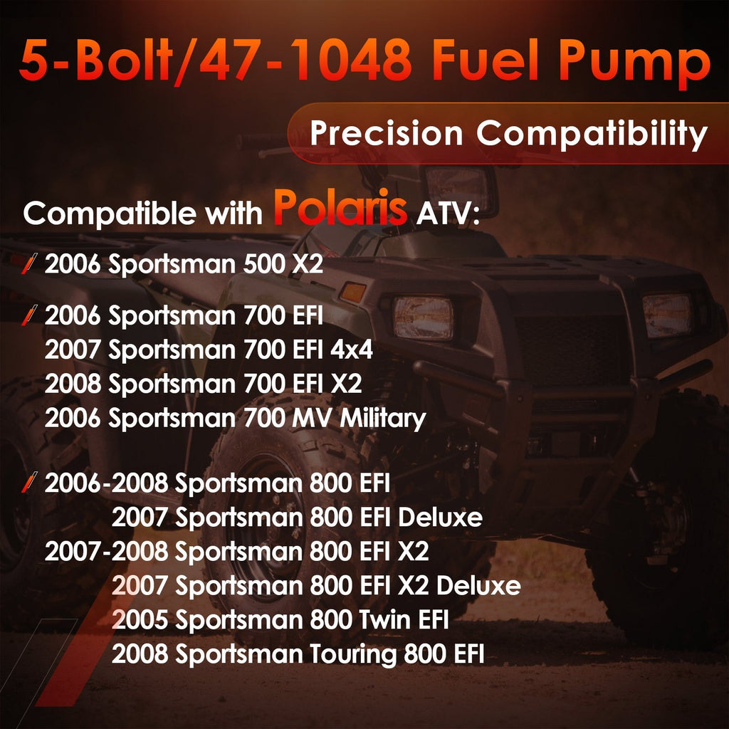 471048 5 Bolt Fuel Pump Assembly for Polaris Sportsman 500 700 800 EFI ATV 05 08